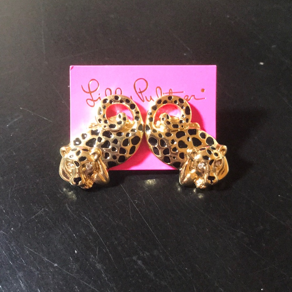 NWOT Lilly Pulitzer Cheetah Earrings